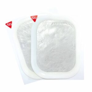 Plaque de gel de défibrillation . Sachet de 2 plaques. Boîte de 50 sachets