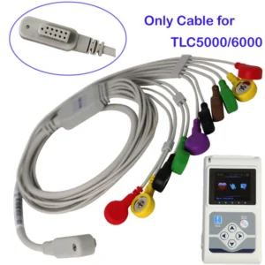 Câble 10 brins fiches pressions pour Holter ECG CONTEC TLC 5000 et 6000